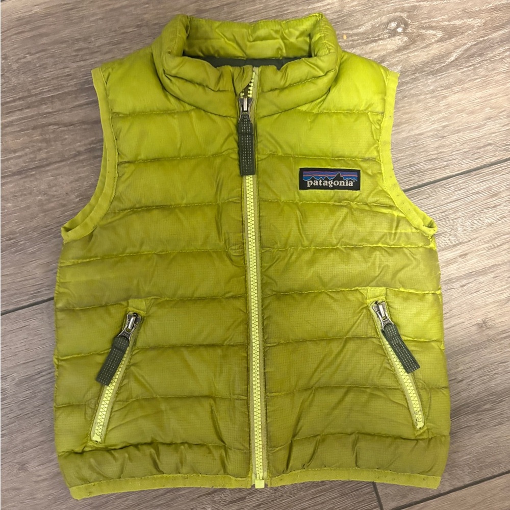 Baby Patagonia Bright Green Quilted Vest